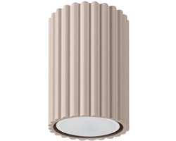 Plafondlamp KARBON 10 - Sollux Lighting - IP20 - Taupe aluminium behuizing - 6.5 x 6.5 x 10 cm - 1xGU10 LED, exclusief lichtbron - Max. 10 W - Minimalistische plafondlamp voor woonkamer, slaapkamer en eetkamer
