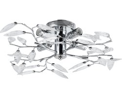 Plafondlamp Kira met kristallen 15xØ47,5 cm chroom 4xE14
