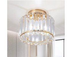 Plafondlamp Kristal - Moderne Lamp - LED Verlichting - Goud - Kristal - E27 - 21x21x18 cm
