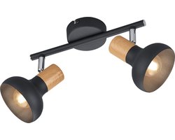 Plafondlamp Latika 2-lichts zwart - R81522032