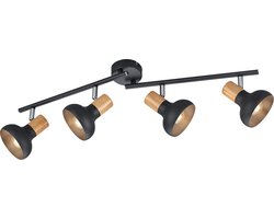 Plafondlamp Latika 4-lichts zwart - R81524032