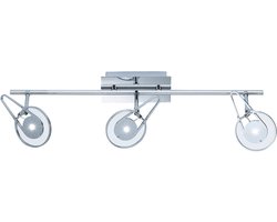 Plafondlamp LED plafondspot chroom Woonkamerlamp Spots verstelbaar, 3x 5W 3x 385lm warm wit, MAUD WOFI 7721.03.01.0000
