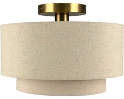 Plafondlamp linnen - Ø 35 cm - E27 - slaapkamer - beige