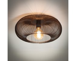 Plafondlamp Mallory Metaal, Ø43cm - Zwart nikkel