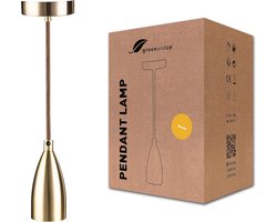 Plafondlamp Messing Kleur E27 Messing Look Modern met Textielkabel