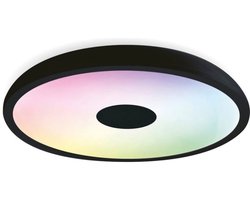Plafondlamp met Bluetooth - Plafonniere - RGB Kleuren - LED Lamp met Afstandsbediening - Luidspreker - badkamerlamp - Zwarte Plafondlamp voor Keuken en Hal -