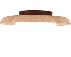 Plafondlamp Modern Woonkamer Wabi-Stijl Plafondlamp voor Slaapkamer Keuken Hal Walnotenhout Wit Licht