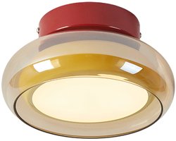 Plafondlamp Moderne Glazen Plafonniere LED 12W Dimbaar voor Eetkamer Woonkamer Slaapkamer Amber