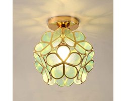 Plafondlamp Moderne Kristallen Plafonniere E27 voor Slaapkamer Woonkamer Hal Groen