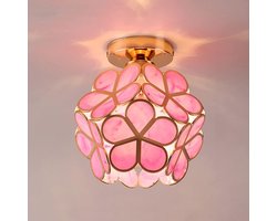 Plafondlamp Moderne Kristallen Plafonniere E27 voor Slaapkamer Woonkamer Hal Roze 1 Stuks