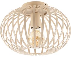 Plafondlamp - Plafonniere - Balloon - E27 - Beige - Zand - Metaal - Ø 30 cm