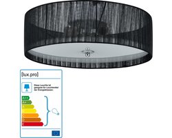 Plafondlamp plafonnière Helena 12xØ40 cm zwart wit 3xE27