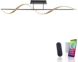 Plafondlamp Q-Swing Smart Antraciet Goud 24 Watt