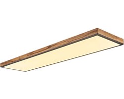 Plafondlamp rechthoek - plafonniere led - plafondlamp led rechthoekig - plafondlamp hout led voor binnen - plafondlamp mdf metaal - plafondlamp modern design - plafonniere design modern - plafonniere hout metaal - plafondlamp langwerpig - plafondlamp
