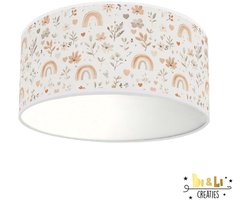 Plafondlamp Regenboog & Bloemen-sfeerverlichting-incl diffuser-kinderkamer-incl plafondfitting