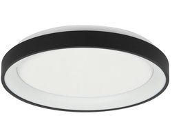 Plafondlamp Ringlede 3690ZW Dimbaar Zwart Rond 28 cm Kunststof/metaal Steinhauer