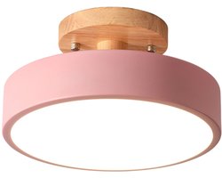 Plafondlamp Slaapkamer 18cm Plafonnière Modern voor Hal Woonkamer Eetkamer 12W Wit Licht Roze