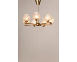 Plafondlamp Staycation Kroonluchter Winslow amber en cognackleurig