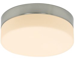 Plafondlamp Steinhauer Ikaro 1363ST Staal Ø24cm - Modern design met 4-standen dimmer, geschikt voor binnengebruik en badkamerzone 2 en 3