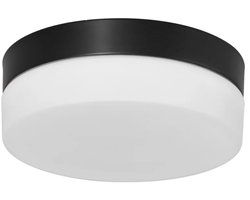 Plafondlamp Steinhauer Ikaro 1363ZW, Zwart Ø24cm, Modern, Met Elektronica, Glas en Metaal, 4-standen dimmer voor Binnengebruik
