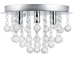 Plafondlamp Trio met kristallen 20xØ28 cm chroom 3xG9