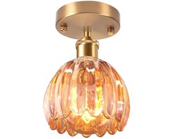 Plafondlamp van Glas Vintage E27 Woonkamer Plafonniere voor Slaapkamer Keuken Barnsteen