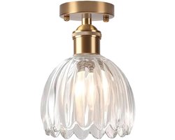 Plafondlamp van Glas Vintage E27 Woonkamer Plafonniere voor Slaapkamer Keuken Transparant