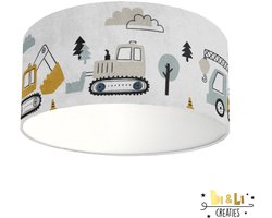 Plafondlamp Voertuigen-kinderkamer-sfeerverlichting-diffuser-E27 fitting-kinderkamerdecoratie-diameter 35 cm x 15 cm hoog-