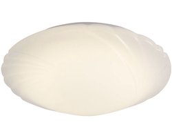 Plafondlamp wit rond LED plafondlamp woonkamer, kunststof, 16W 1200lm warm wit, DxH 35 x 8 cm