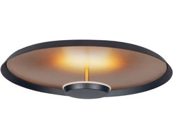 Plafondlamp zwart goud - diameter 26cm