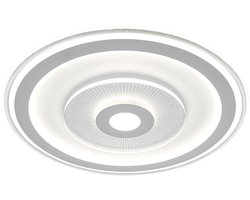 PlafondlampEetkamerlamp wit Woonkamerlamp rond, kunststof metaal, 1x LED 47W 3050lm 4000K neutraal wit, DxH 50x6 cm