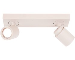 Plafondspot | 32 cm | Razza spots | 2 lichts | GU10 | beige creme | metaal | moderne accent verlichting