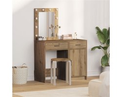 Plafondtafel met lade 2 pcs Bruin 50 x 41 x 135 cm Bewerkt hout