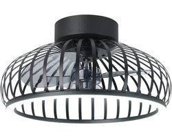 Plafondventilator met verlichting | 43 cm | plafond ventilatoren | LED | transparant kunststof en metaal | moderne design en functionele verlichting