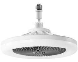 Plafondventilator met verlichting, stille plafondventilator, dimbare E27 LED-plafondlamp, 3 snelheden