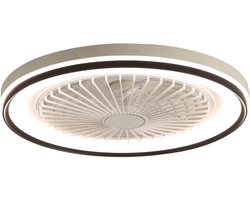 Plafondventilator - Plafondventilator met Verlichting - Plafonniere - Met 6 Standen Afstandsbediening - Superstille DC-motor - RGB en 3 Kleurenverlichting - Dimbare verlichting - Ideaal Voor de Slaapkamer - Wit