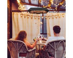 Plafondverwarming - LuxWarm - 5 standen – LED-licht - zwart