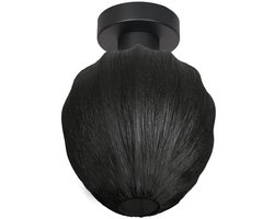 Plafonnière Silura 4369ZW - zwart met linnen kapje, trendy design, geschikt voor E27 LED lichtbronnen, merk Mexlite, ideaal voor binnenruimtes