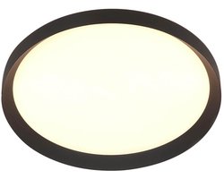 Plafonnieres Steinhauer Flady Zwart Ø50 4600 Lumen van Elektronica, Kunststof en Metaal, Modern Design voor Binnengebruik