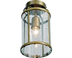 Plafonnieres Steinhauer Pimpernel 5973BR Brons Ø16 E27 fitting van Glas en Metaal binnen Klassiek stijl