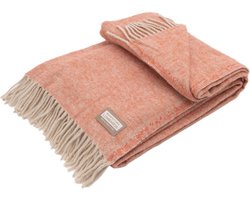 Plaid - 130 x 175cm - Oranje - 20%Wol - woonplaid - Manifattura Lombarda