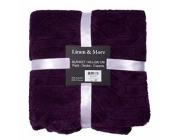 Plaid Abstracte Lijnen Paars 140x200cm