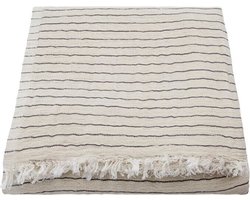 Plaid Alice stripe grijs 200x140cm