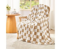 Plaid - Fleece - Zacht, Warm en Pluizig - Beige 150x200 cm