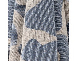 Plaid gerecycled katoen blauw Salobre 130x160cm