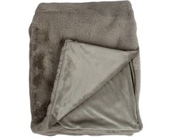 Plaid Imitatiebont Grijs – Superzachte Deken – Luxe Woonaccessoire – 170 x 130 cm - Faux-fur