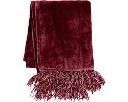 Plaid Micro flanel solid, pomegranate, 130x170 CM