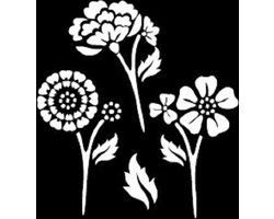 Plaid Stencil Zomer bloemen