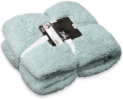 Plaid Teddy - Unique Living - 150x200cm - Cloud Blue