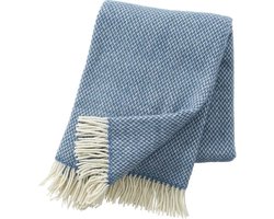 Plaid - Wol-Klippan-Deken - Woon accessoire - Wollen deken- China Blue